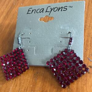 Erica Lyons Ruby Stone Earrings